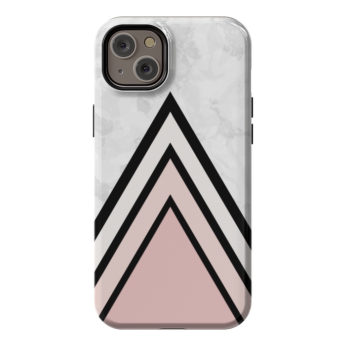 iPhone 14 Plus StrongFit Black pink triangles by Jms