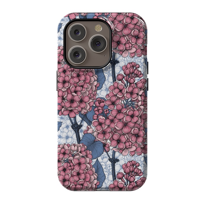 iPhone 14 Pro StrongFit Lilac in pink and blue by Katerina Kirilova