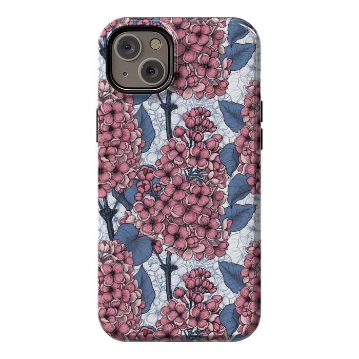 iPhone 14 Plus StrongFit Lilac in pink and blue by Katerina Kirilova