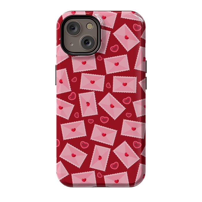 iPhone 14 StrongFit PINK LOVE LETTERS  by MALLIKA