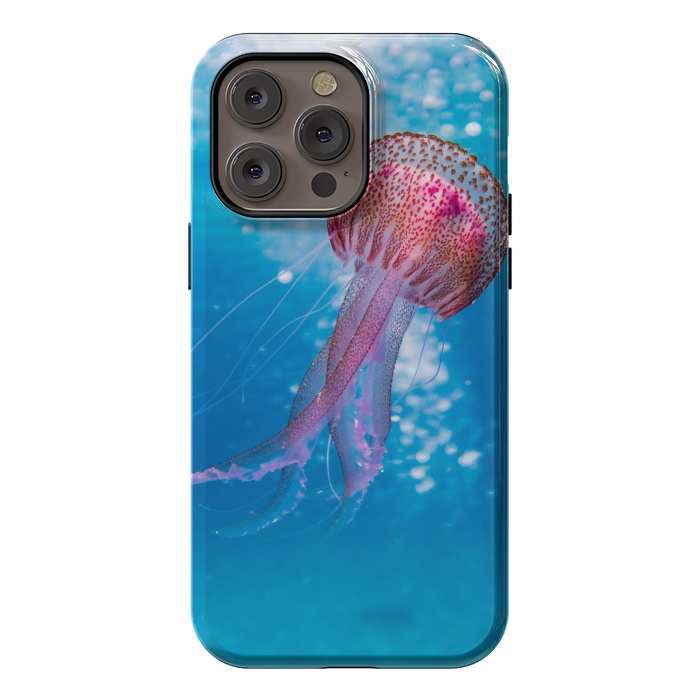 iPhone 14 Pro max StrongFit Shallow Focus Photo of Pink and Brown Jellyfish by Winston