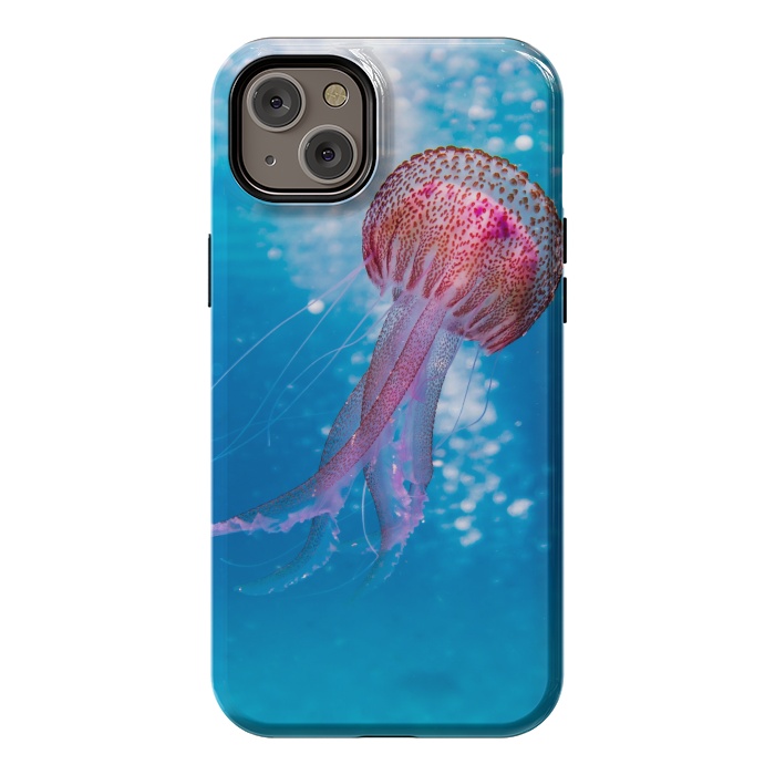 iPhone 14 Plus StrongFit Shallow Focus Photo of Pink and Brown Jellyfish by Winston