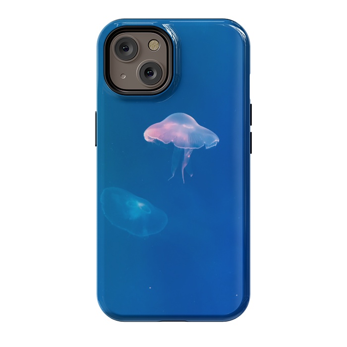 iPhone 14 StrongFit White Jellyfish in Blue Water by Winston