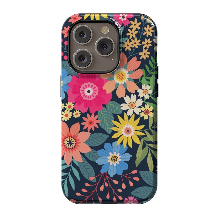 iPhone 14 Pro StrongFit Cute and Beautiful Floral Design Pattern 333 by ArtsCase