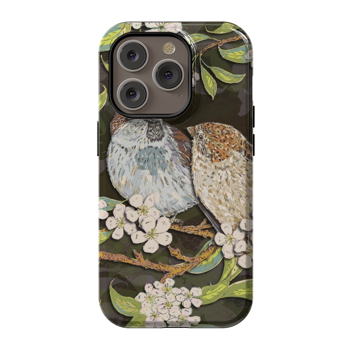 iPhone 14 Pro StrongFit Sweet Sparrows by Lotti Brown