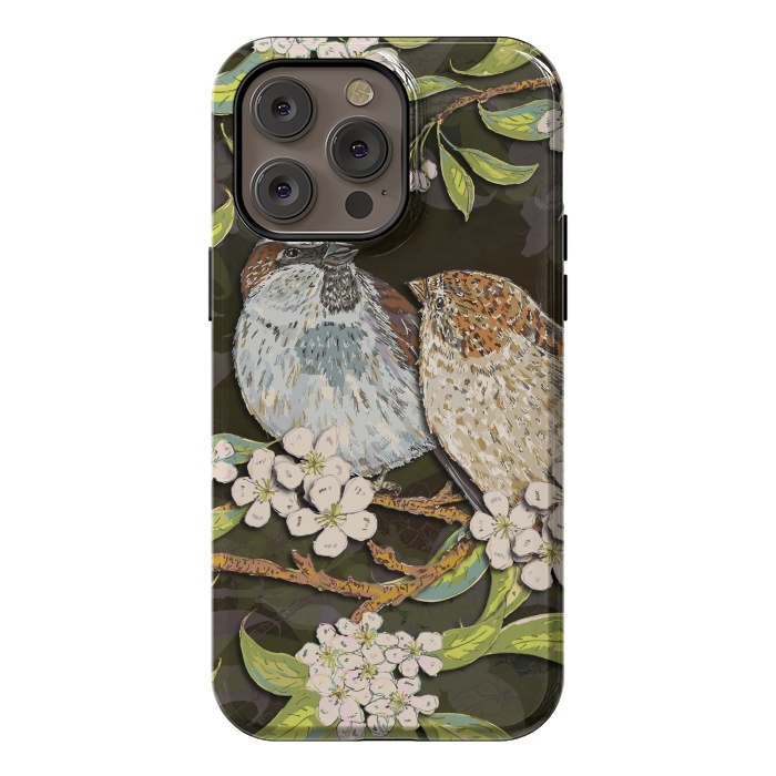 iPhone 14 Pro max StrongFit Sweet Sparrows by Lotti Brown