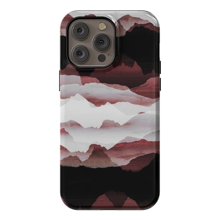 iPhone 14 Pro max StrongFit Faded copper mountains by Oana 