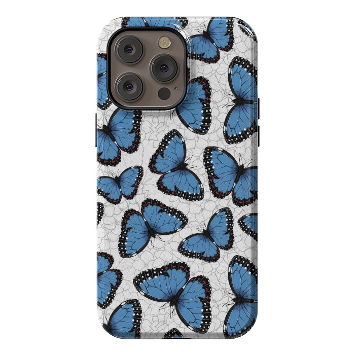 iPhone 14 Pro max StrongFit Blue morpho butterflies by Katerina Kirilova