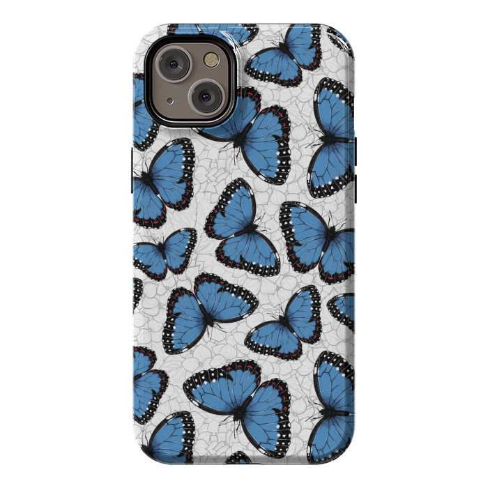 iPhone 14 Plus StrongFit Blue morpho butterflies by Katerina Kirilova
