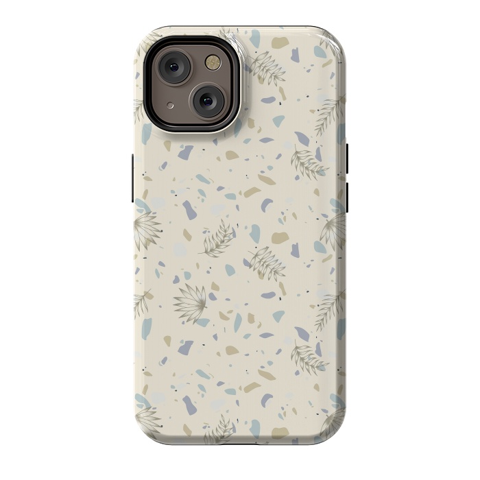iPhone 14 StrongFit Leaves on Terrazzo by Barlena
