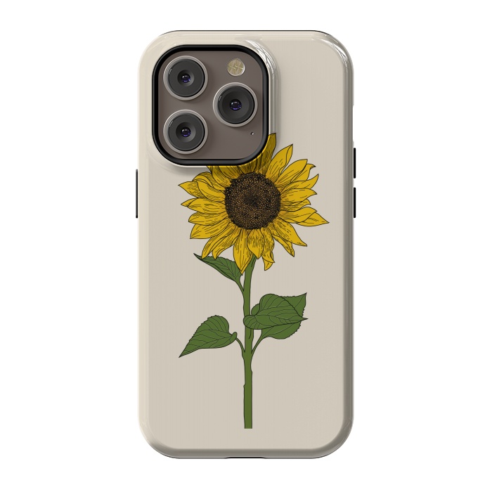 iPhone 14 Pro StrongFit Sunflower by Jms
