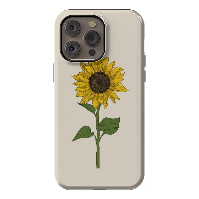 iPhone 14 Pro max StrongFit Sunflower by Jms
