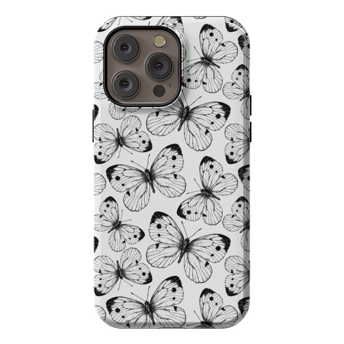 iPhone 14 Pro max StrongFit Cabbage butterfly pattern by Katerina Kirilova