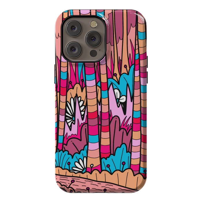 iPhone 14 Pro max StrongFit Stripe line forest by Steve Wade (Swade)