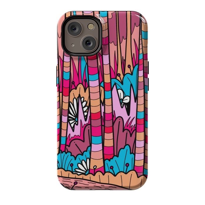 iPhone 14 StrongFit Stripe line forest by Steve Wade (Swade)