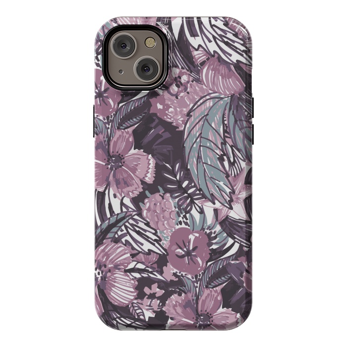 iPhone 14 Plus StrongFit Modern sketched flower bouquet by Oana 