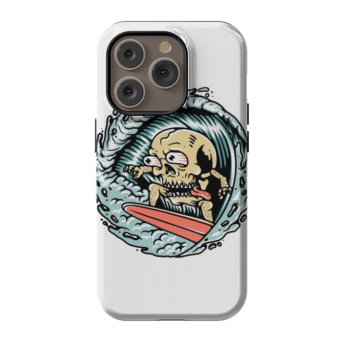 iPhone 14 Pro StrongFit Skull Surfing by Afif Quilimo
