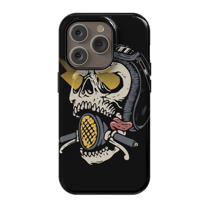 iPhone 14 Pro StrongFit Skull Biker 1 by Afif Quilimo