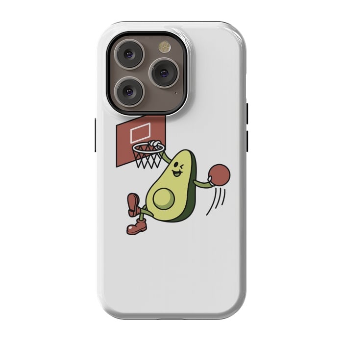 iPhone 14 Pro StrongFit Avocado Playing Basketball by Afif Quilimo