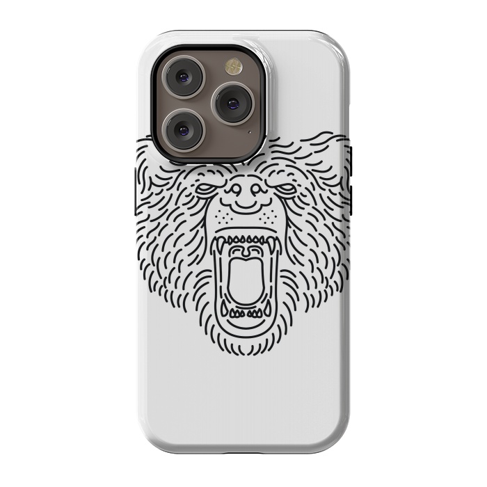 iPhone 14 Pro StrongFit Bear Roar Line by Afif Quilimo