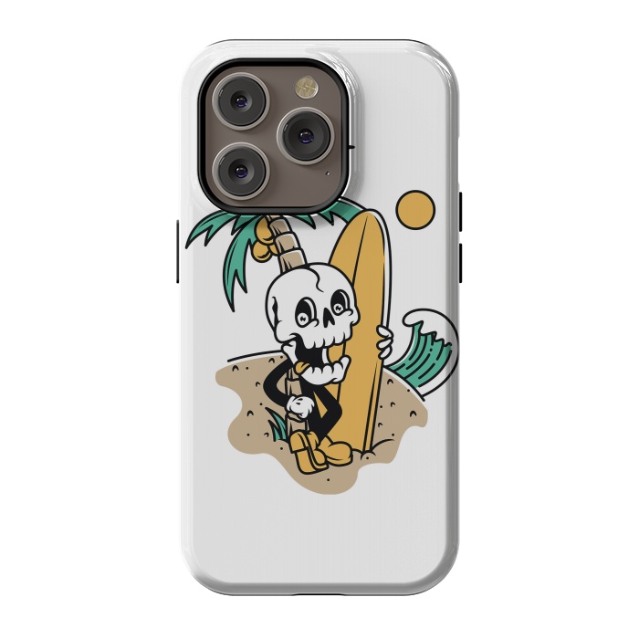 iPhone 14 Pro StrongFit Skull Ready to Surf by Afif Quilimo