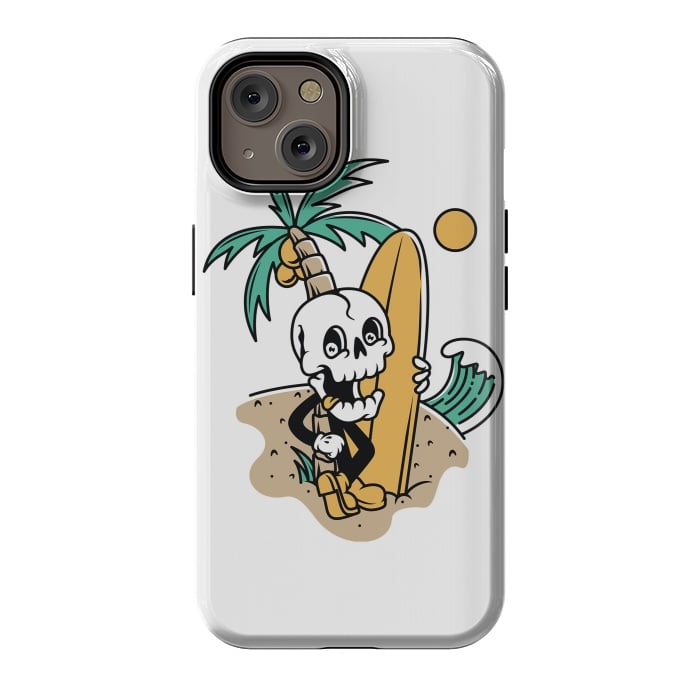 iPhone 14 StrongFit Skull Ready to Surf by Afif Quilimo