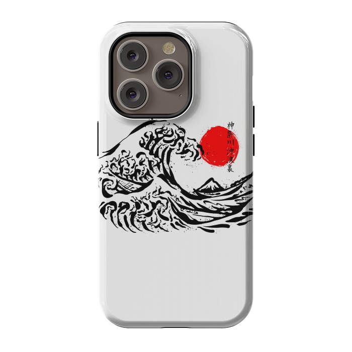 iPhone 14 Pro StrongFit The Great Wave off Kanagawa Ink by Afif Quilimo