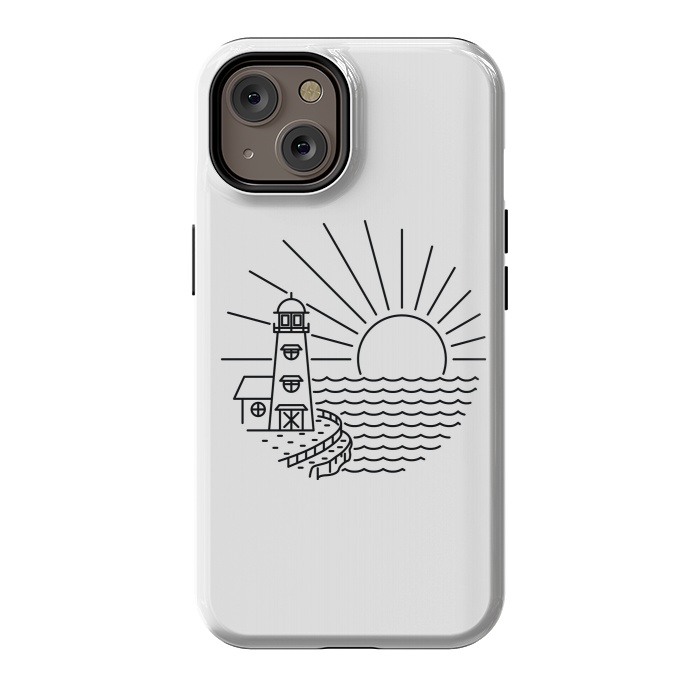 iPhone 14 StrongFit Lighthouse and Sunset by Afif Quilimo