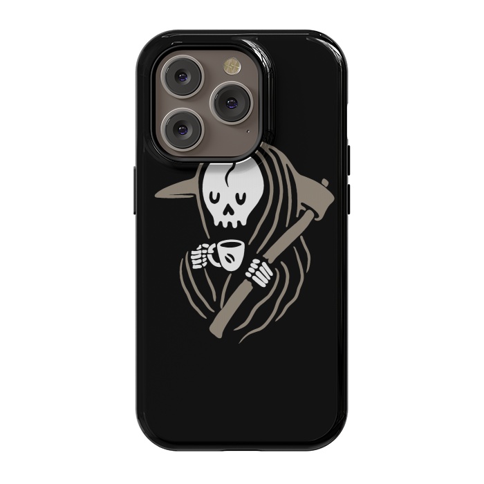 iPhone 14 Pro StrongFit Grim Reaper Love Coffee by Afif Quilimo