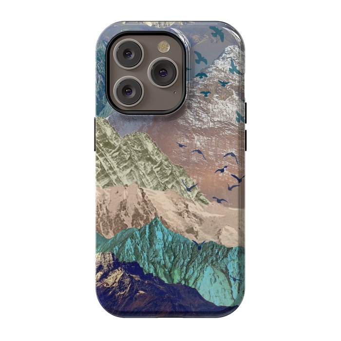 iPhone 14 Pro StrongFit Utopia Mountain landscape art by Oana 