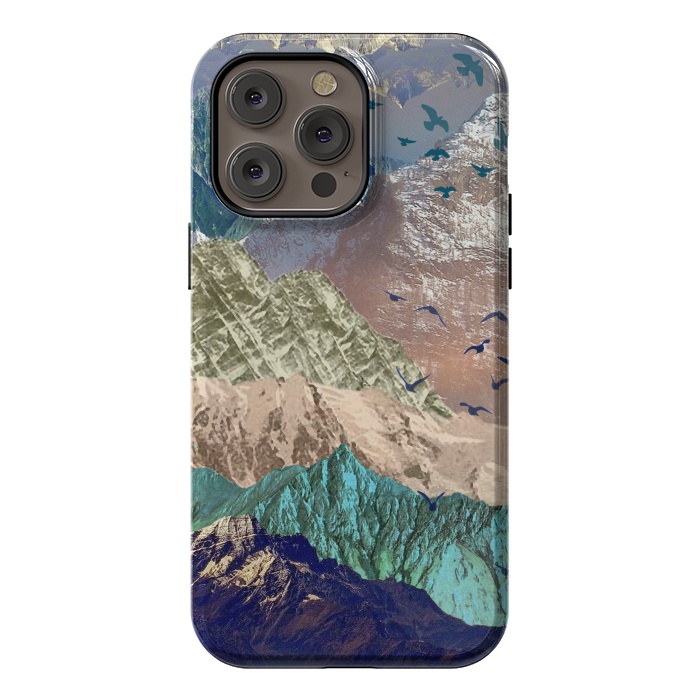 iPhone 14 Pro max StrongFit Utopia Mountain landscape art by Oana 