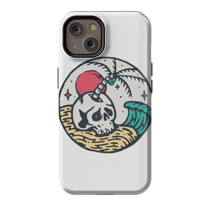 iPhone 14 StrongFit Skull and Beach by Afif Quilimo