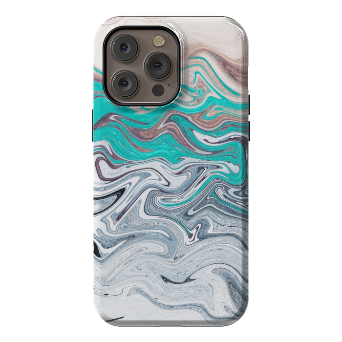 iPhone 14 Pro max StrongFit The liquid marble beach by Steve Wade (Swade)