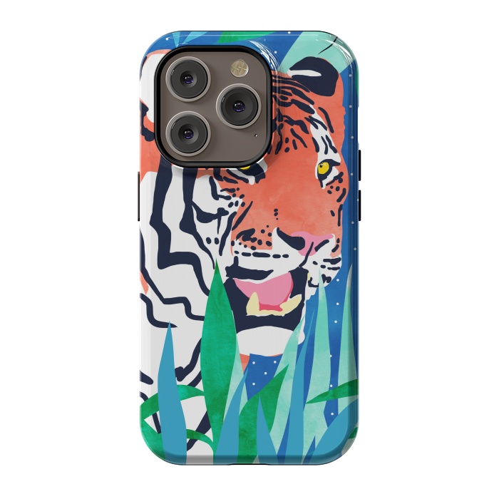 iPhone 14 Pro StrongFit Tiger Forest by Uma Prabhakar Gokhale