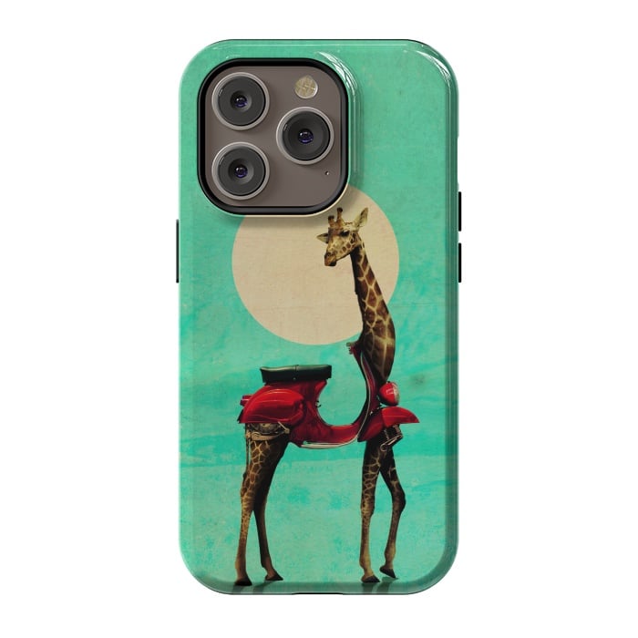 iPhone 14 Pro StrongFit Giraffe Scooter by Ali Gulec