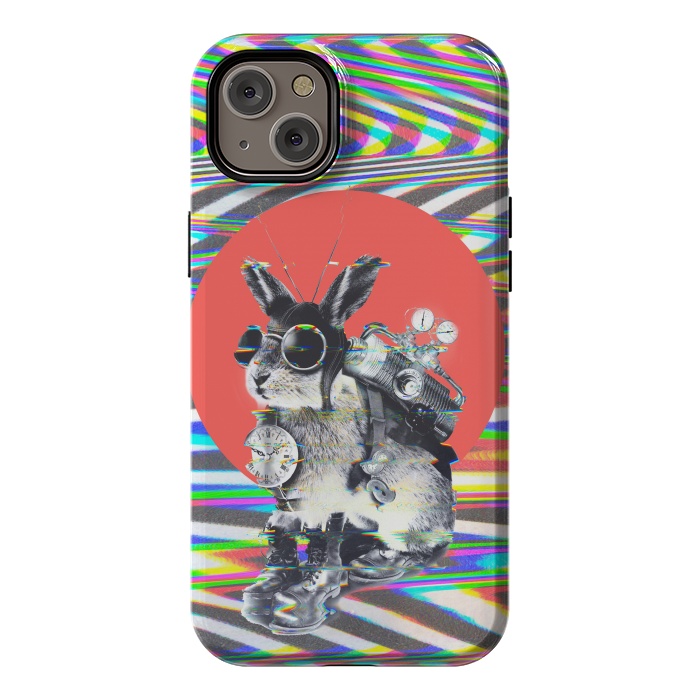iPhone 14 Plus StrongFit Time Traveler Bunny by Ali Gulec