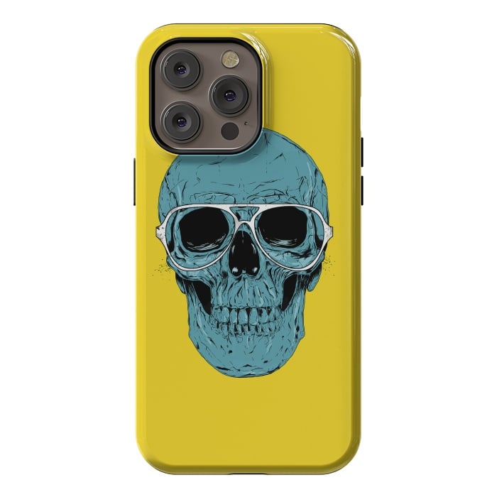 iPhone 14 Pro max StrongFit Blue skull by Balazs Solti