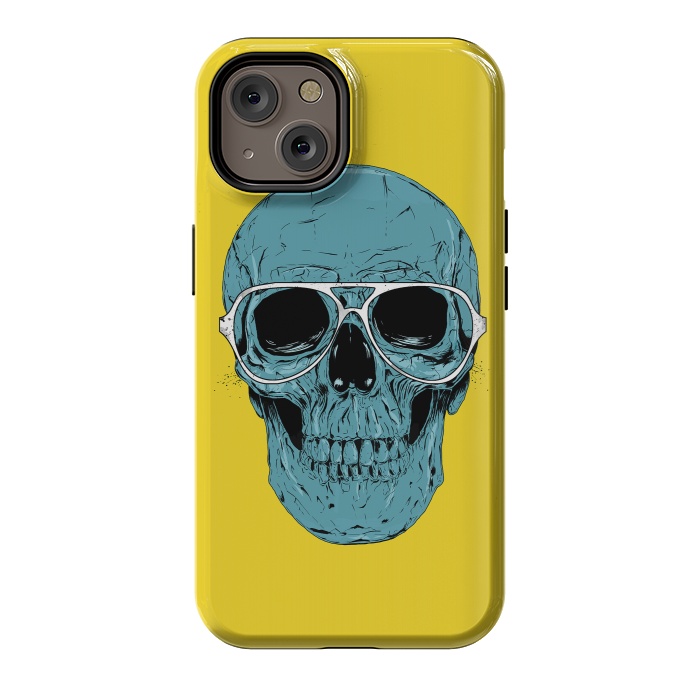 iPhone 14 StrongFit Blue skull by Balazs Solti