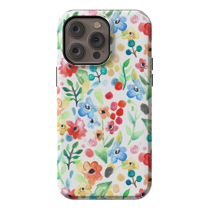 iPhone 14 Pro max StrongFit Flourish - Watercolour Floral by Tangerine-Tane