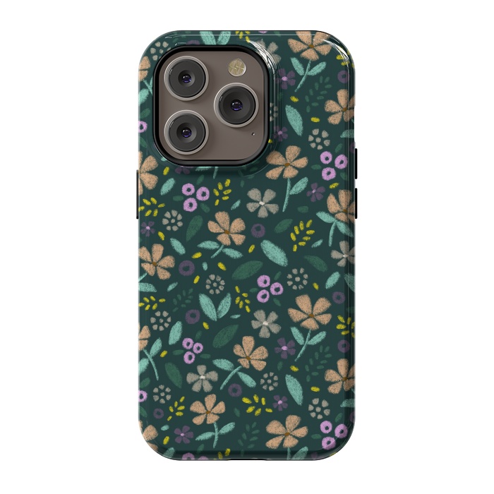 iPhone 14 Pro StrongFit Wildflowers by Tishya Oedit