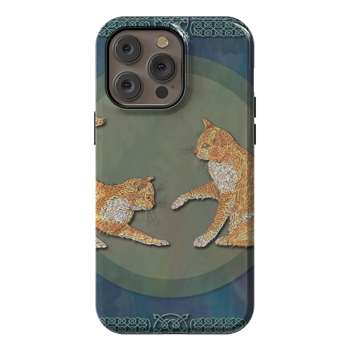 iPhone 14 Pro max StrongFit Ginger Cats by Lotti Brown