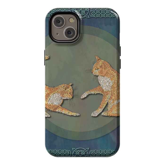 iPhone 14 Plus StrongFit Ginger Cats by Lotti Brown