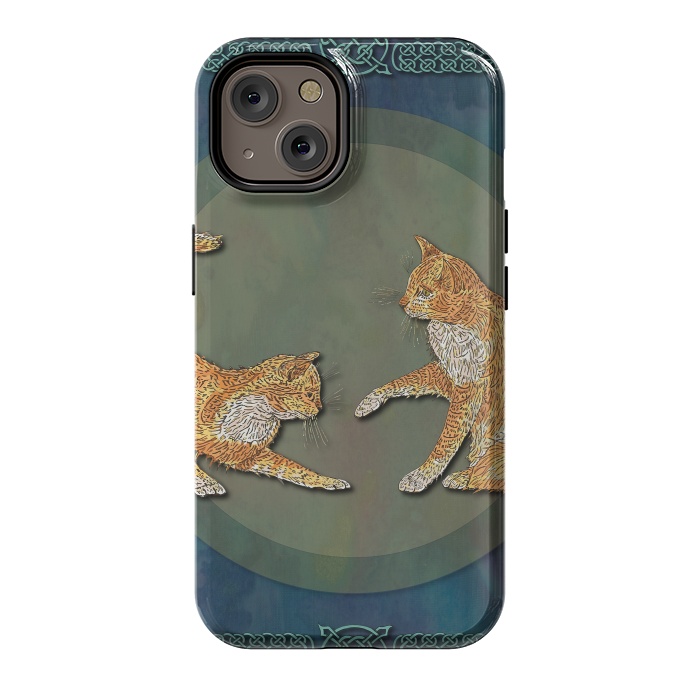 iPhone 14 StrongFit Ginger Cats by Lotti Brown