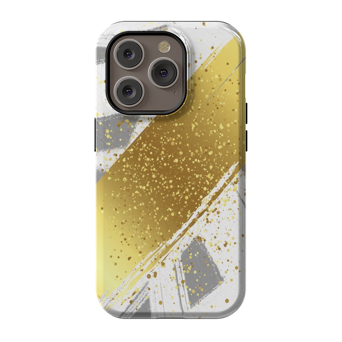 iPhone 14 Pro StrongFit Golden Paint by Martina