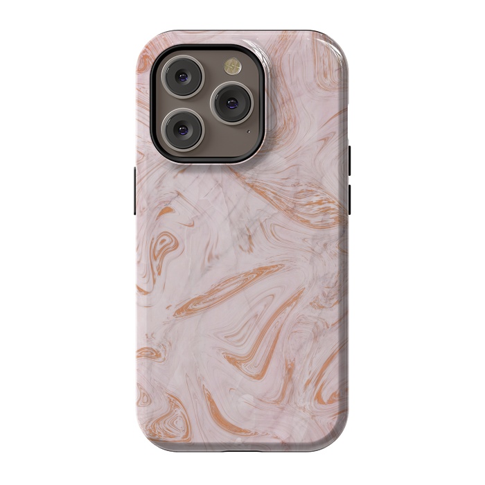iPhone 14 Pro StrongFit Rose Gold Marble by Martina