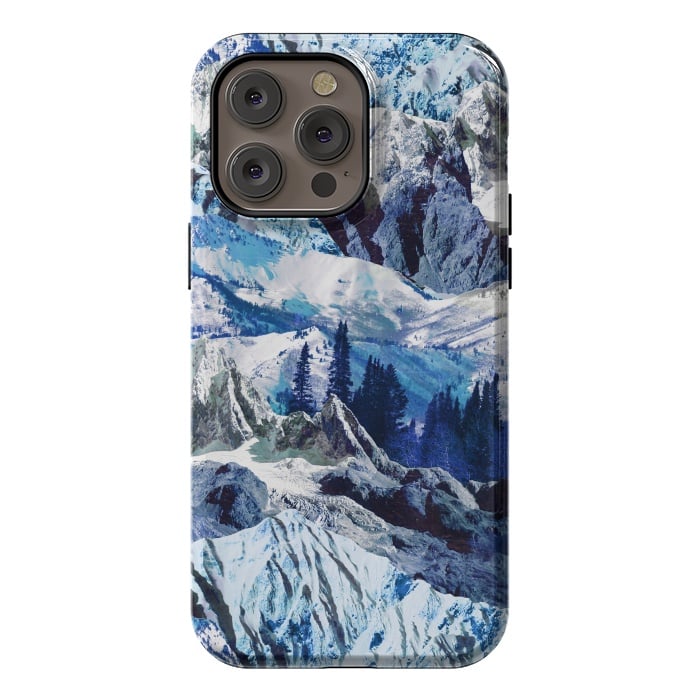 iPhone 14 Pro max StrongFit Blue mountains landscape art by Oana 
