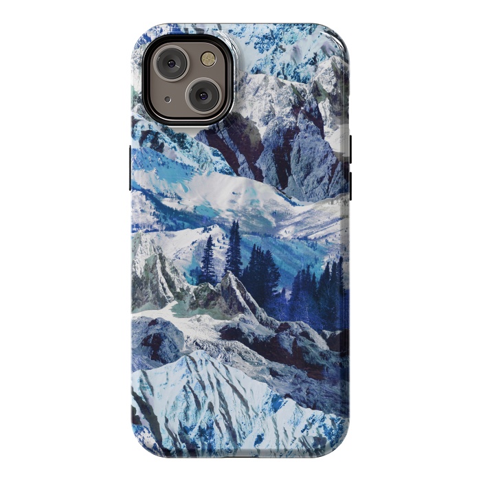 iPhone 14 Plus StrongFit Blue mountains landscape art by Oana 