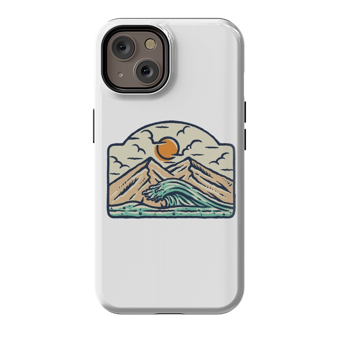 iPhone 14 StrongFit Mountain and Wave by Afif Quilimo