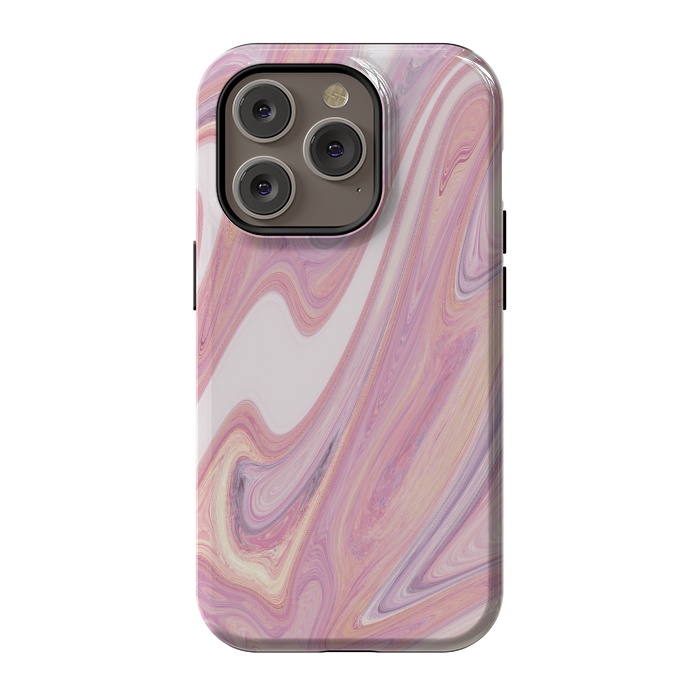 iPhone 14 Pro StrongFit Pink marble by Rose Halsey