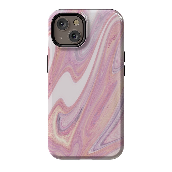 iPhone 14 StrongFit Pink marble by Rose Halsey